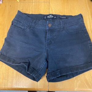 Hollister Denim Low Rise Mid  Shorts  W25 Junior/Misses Sz 1 Black